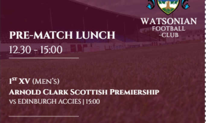 Pre-Match Lunch - Saturday 17th October