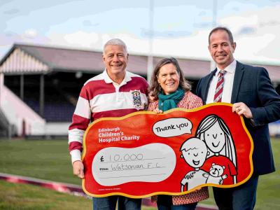 Watsonians FC Raise £10,000 for Edinburgh's Children's Hospital Charity